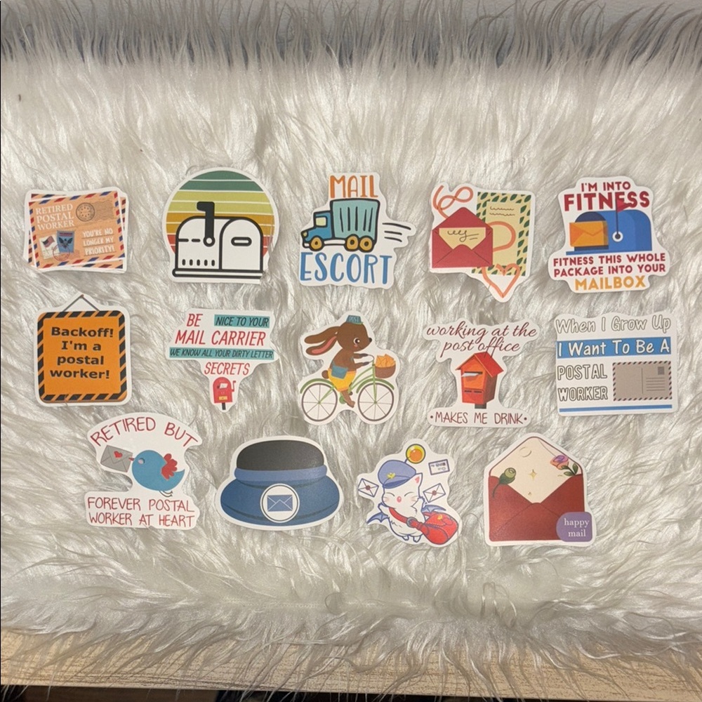 14 Mail/USPS themed stickers 💌📫
